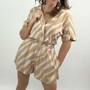 Mustard Seed‎ The Camille Romper Linen Blend